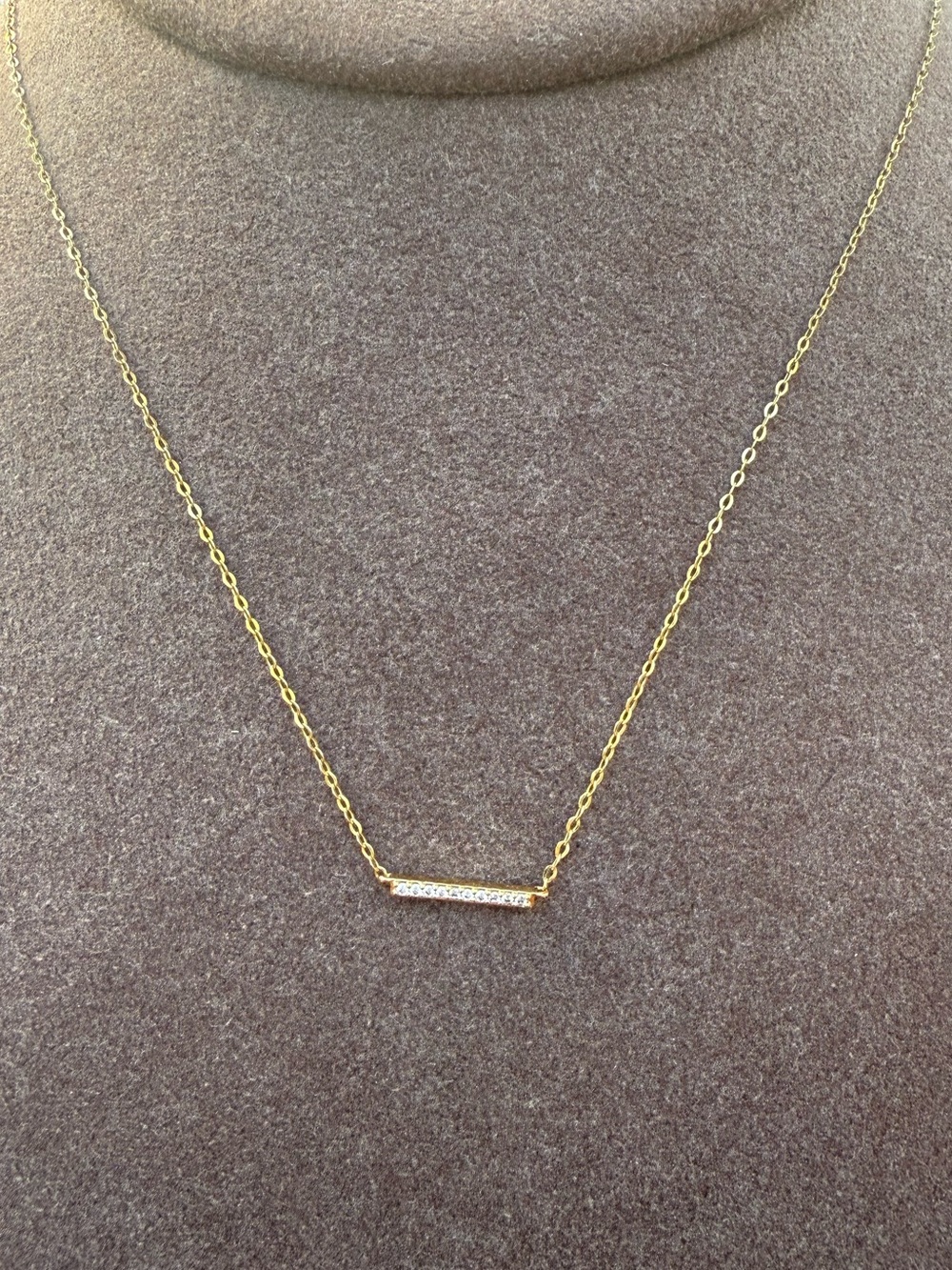 Nadri Bar Pendant Necklace with Pavé Crystals